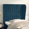 vidaXL Kopfteil mit Ohren Dunkelblau 83x23x118/128 cm Samt