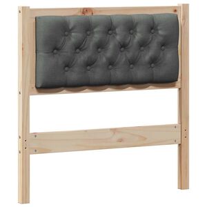 vidaXL Kopfteil Sonstiges Braun und Dunkelgrau 75 cm Massivholz Kiefer
