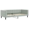 vidaXL Tagesbett Ausziehbar mit Matratzen Hellgrau 90x200 cm Samt