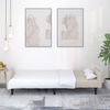 vidaXL Schlafsofa 2-Sitzer Creme Mikrofasergewebe