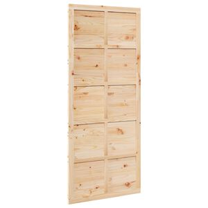 vidaXL Scheunent&uuml;r 90 x 2,5 x 208 cm Massives Kiefernholz Natur