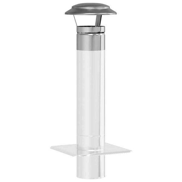 vidaXL Regenabdeckung Schornstein Silber 20 x 20 x 18 cm Edelstahl