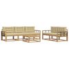 vidaXL Outdoor-Sofagarnitur 6 stk. Wei&szlig; und Beige