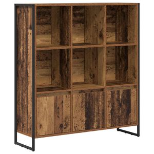 vidaXL B&uuml;cherregal 99,5 x 30 x 108 cm Holzwerkstoff Altholz