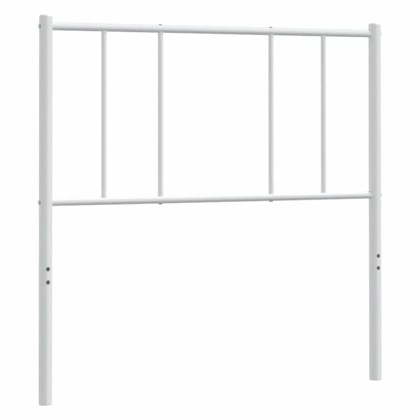 vidaXL Ersatz-Kopfteil Metall Wei&szlig; 90 cm