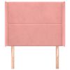 vidaXL Kopfteil mit Ohren Rosa 93x16x118/128 cm Samt