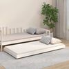 vidaXL Massivholzbett ohne Matratze Wei&szlig; 75x190 cm Kiefernholz