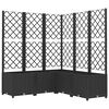 vidaXL Pflanzk&uuml;bel mit Spalier Schwarz 120x120x136 cm PP