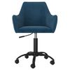 vidaXL Esszimmerst&uuml;hle 6 Stk. Drehbar Blau Samt
