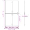vidaXL Walk-in Duschwand Schwarz 100 x 6.5 x 190 cm