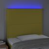 vidaXL LED Kopfteil Gr&uuml;n 90x5x118/128 cm Stoff