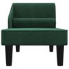vidaXL Chaiselongue mit Nackenrolle Dunkelgr&uuml;n Stoff