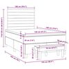 vidaXL Boxspringbett mit Matratze Dunkelbraun 120x190 cm Stoff