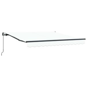 vidaXL Ausziehbare Markise Wei&szlig; 300 x 250 cm Polyester und Aluminium