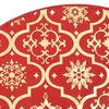 vidaXL Luxus Weihnachtsbaumrock mit Socke Rot 150 cm Stoff