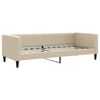 vidaXL Tagesbett Ausziehbar mit Matratzen Creme 80x200 cm Stoff