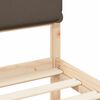 vidaXL Bettgestell mit gepolstertem Kopfteil Taupe 100 x 200 cm