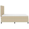 vidaXL Boxspringbett Hellgrau und Wei&szlig; 193 x 144 x 128 cm Cordstoff