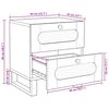 vidaXL Nachttisch 2 pcs Natur 40 x 33 x 46 cm Massivholz Mango