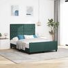 vidaXL Boxspringbett mit Kopfteil Dunkelgr&uuml;n 140 x 200 cm Samt
