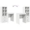 vidaXL Schreibtisch mit Schubladen 2 pcs Wei&szlig;