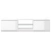 vidaXL TV-Schrank mit LED-Leuchten Hochglanz-Wei&szlig; 140x40x36 cm