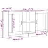 vidaXL Sideboard Altholz-Optik 120x30,5x70 cm Holzwerkstoff