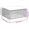 vidaXL 7-tlg. Garten-Sofagarnitur mit Kissen Grau Poly Rattan