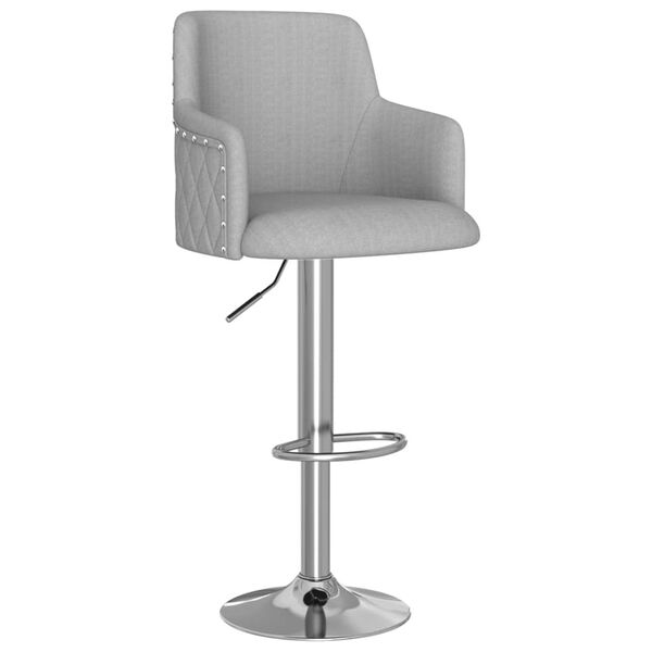 vidaXL Barhocker 2 Stk. Hellgrau Stoff