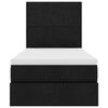 vidaXL Ottoman-Bett mit Matratze Schwarz 90x190 cm Stoff