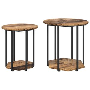 vidaXL Beistelltisch-Set 2 stk. Braun 50 x 50 x 50,5 cm