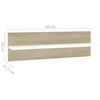 vidaXL Wandregale 2 Stk. Wei&szlig; Sonoma-Eiche 60x11,5x18cm Holzwerkstoff