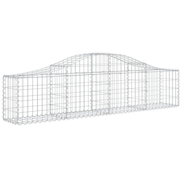 vidaXL Gabionen mit Hochbogen 11 Stk. 200x30x40/60 cm Verzinktes Eisen