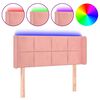 vidaXL LED Kopfteil Rosa 103x16x78/88 cm Samt