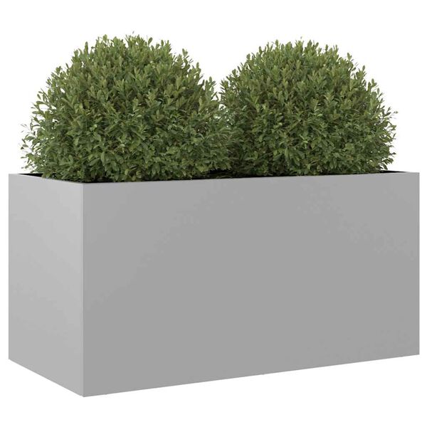 vidaXL Pflanzk&uuml;bel Silbern 62x30x29 cm Verzinkter Stahl