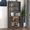 vidaXL Highboard HAMAR Massivholz Kiefer Dunkelgrau