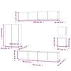 vidaXL 8-tlg. TV-Schrank-Set R&auml;uchereiche Holzwerkstoff