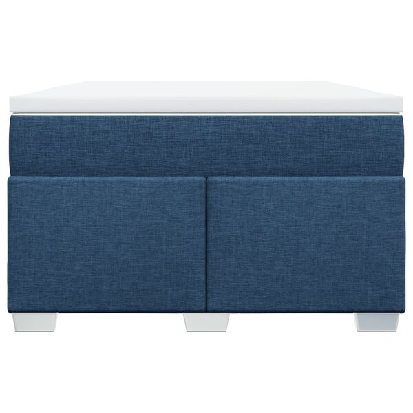 vidaXL Boxspringbett mit Matratze Blau 120x190 cm Stoff