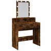 vidaXL Schminktisch mit LED-Beleuchtung R&auml;uchereiche 80x41x144,5 cm