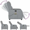 vidaXL Massagesessel Hellgrau Stoff