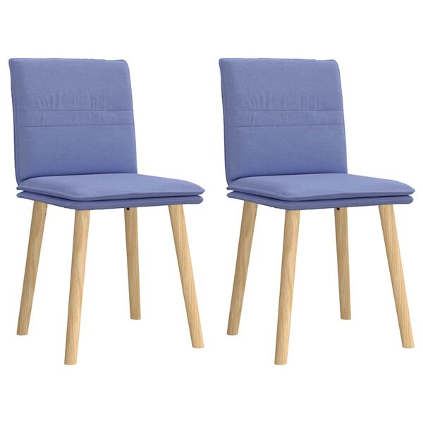 vidaXL Esszimmerst&uuml;hle 2 Stk. Jeansblau Stoff