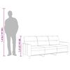 vidaXL 3-Sitzer-Sofa Hellgelb 180 cm Stoff