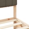 vidaXL Bettgestell mit gepolstertem Kopfteil Taupe 120 x 190 cm