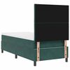 vidaXL Boxspringbett mit Matratze Dunkelgr&uuml;n 90 x 200 cm Stoff