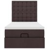 vidaXL Ottoman-Bett mit Matratze Dunkelbraun 90x190 cm Stoff