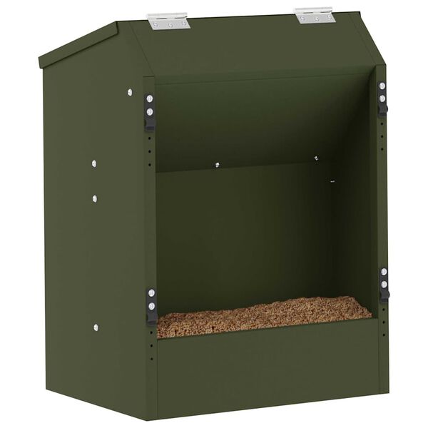 vidaXL Kaninchenf&uuml;tterer Olive Gr&uuml;n 33,5 x 25,5 x 45,5 cm