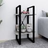 vidaXL B&uuml;cherregal 2 F&auml;cher Grau Sonoma 40x30x70 cm Holzwerkstoff