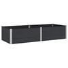 vidaXL Hochbeet Schwarz 250 x 100 x 54 cm WPC und Aluminium