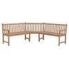 vidaXL Garten-Eckbank 185x185x90 cm Massivholz Teak