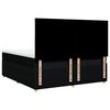 vidaXL Boxspringbett mit Matratze Schwarz 200x200 cm Stoff